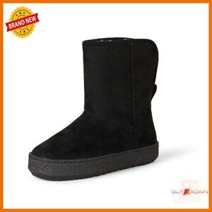 Women's Shearling Boots Faux Fur Lined Memory Foam Pull-On Ankle Booties
